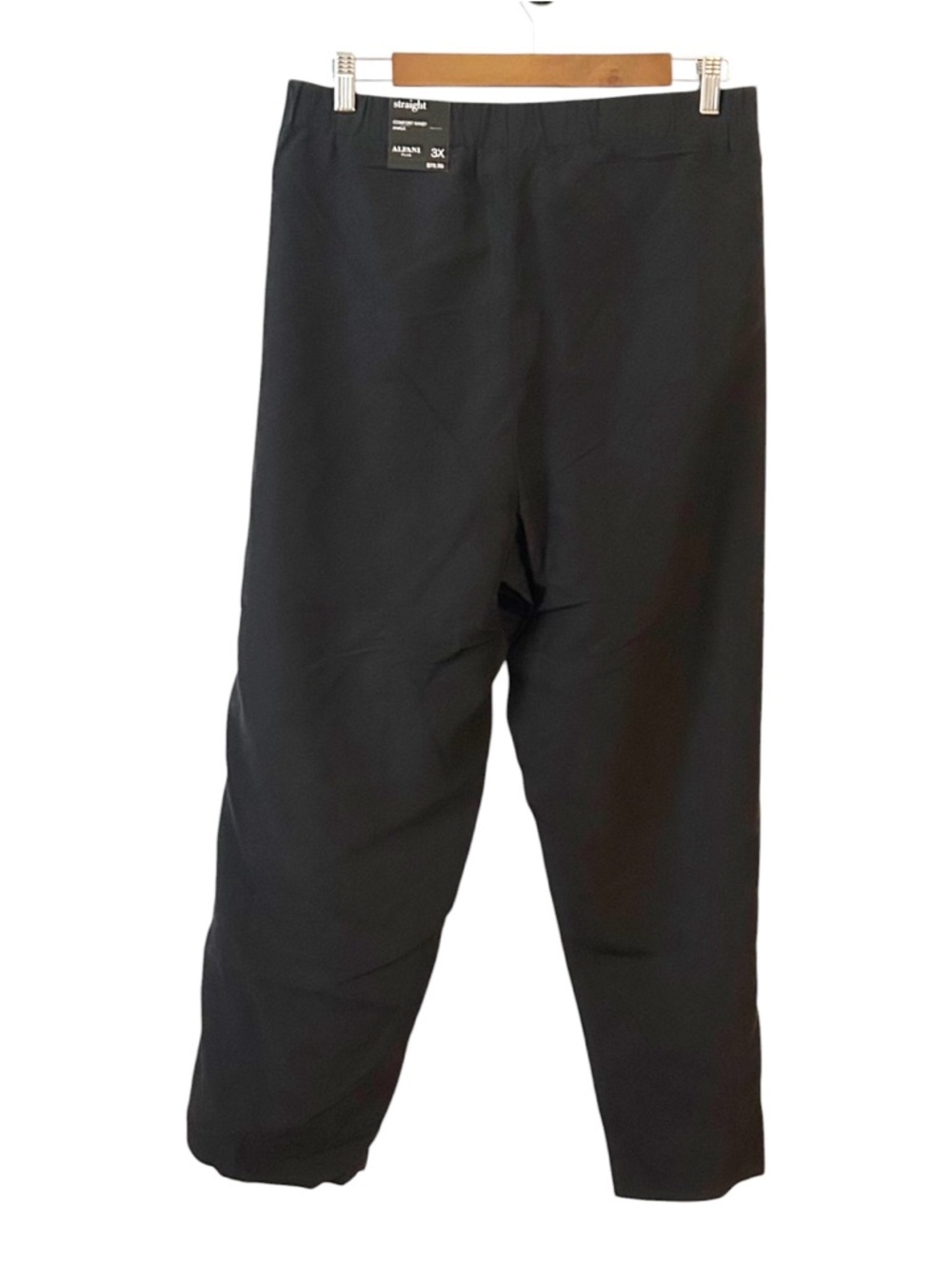 NWT ALFANI Womens Black Elastic Waist Pull On Ankle Cropped Pants SZ 3X - Picture 6 of 9